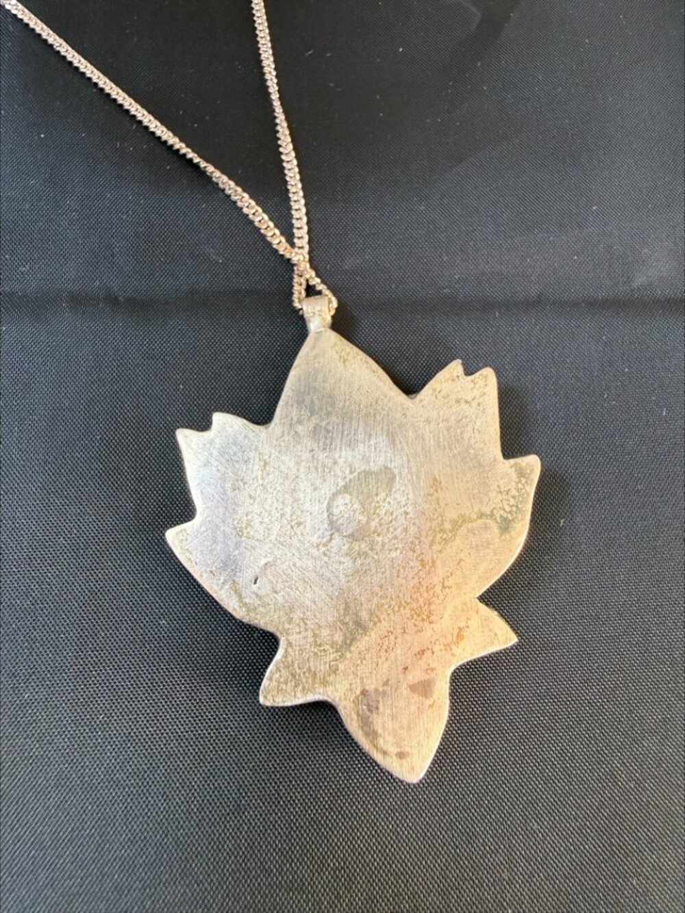 Acid Queen OOAK Lakshmi's Lotus Necklace Pyrite Sterling Silver & 22" Chain - Picture 3 of 10